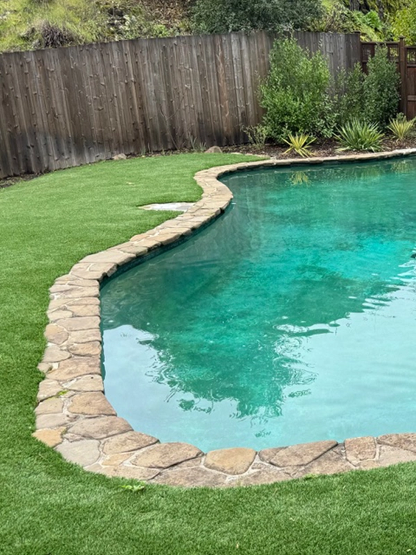 SWITCH TO ARTIFICIAL GRASS FOR POOL SURROUNDINGS