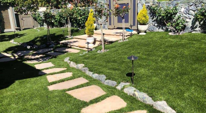 Artificial grass installation service for landscaping and gardens