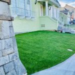 Front yard artificial grass installation in San Francisco - After