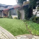 Synthetic turf installation for front yard in San Francisco, California - after